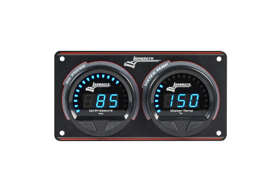 Digital Elite Waterproof Gauge Panel, 2 Gauge Oil Pressure/Water Temperature