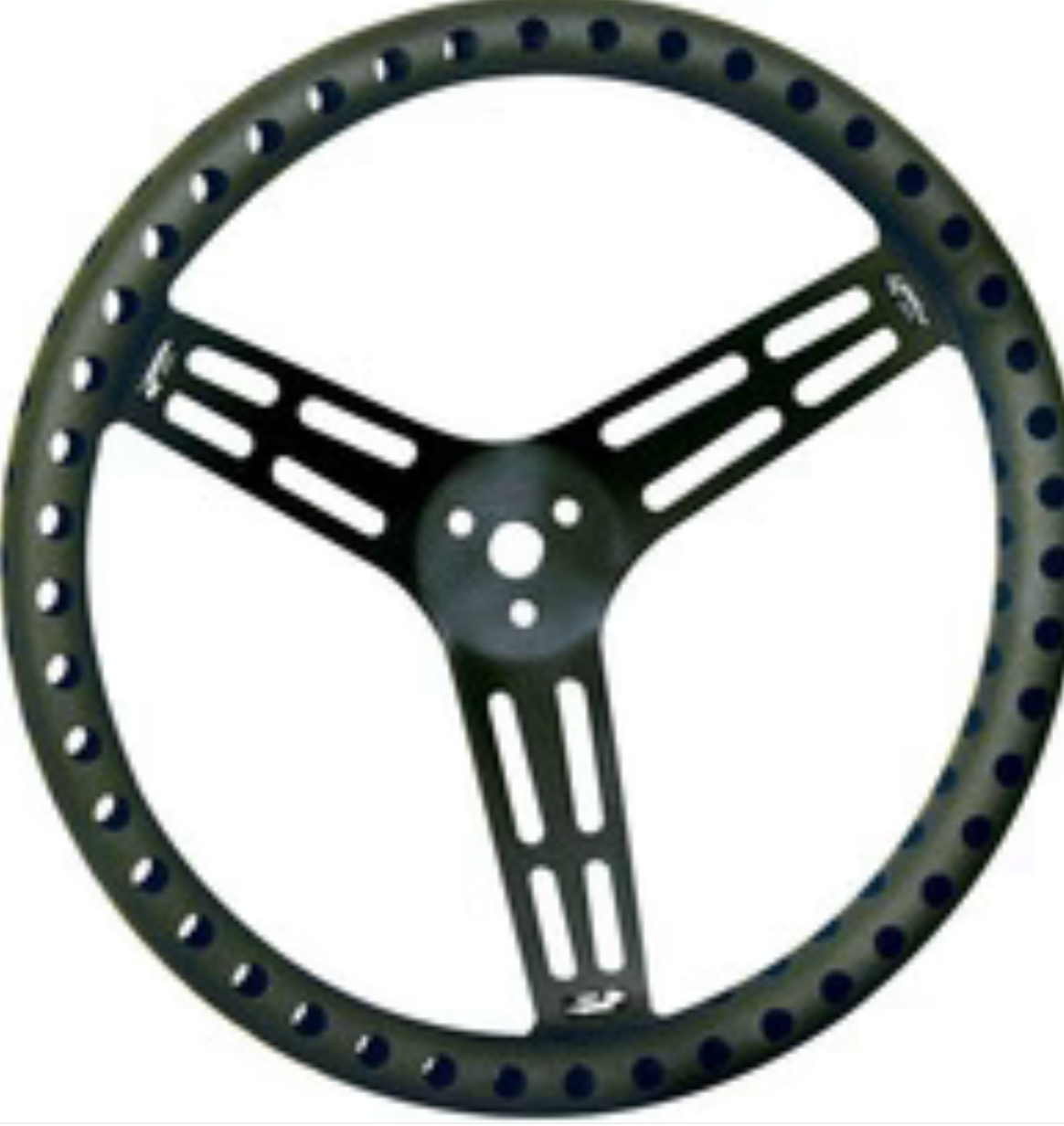 Longacre Drilled Black Steering Wheel